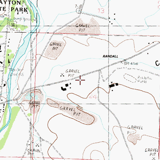 Topographic Map of Dayton Intermediate School, NV