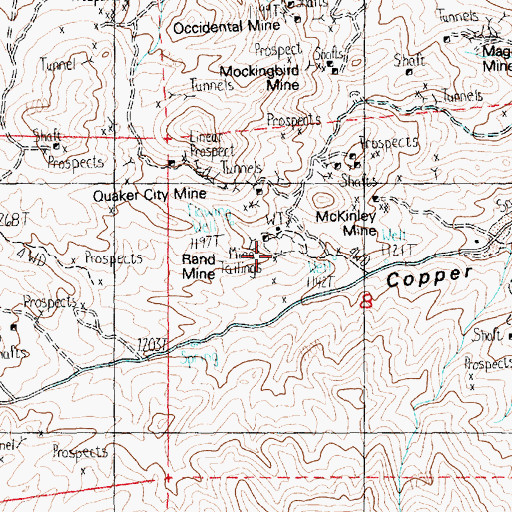 Topographic Map of Eldorado Rand Mines, NV