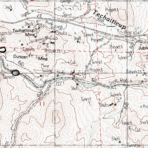 Topographic Map of Eldorado Rover Mines, NV