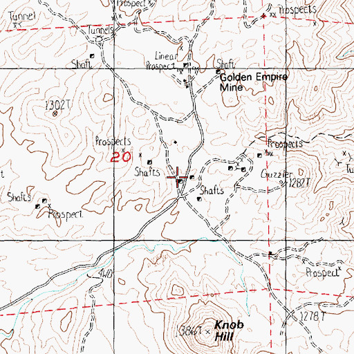 Topographic Map of Silver Legion Mine, NV