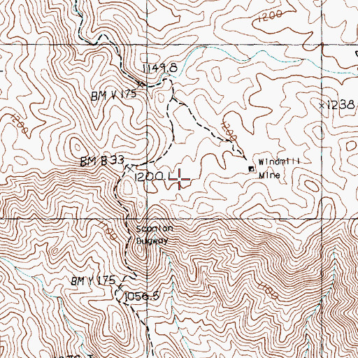 Topographic Map of Greenhorn Mine, NV