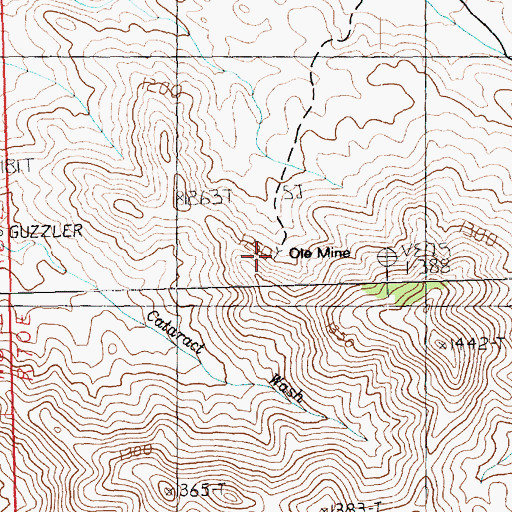 Topographic Map of Ole Mine, NV