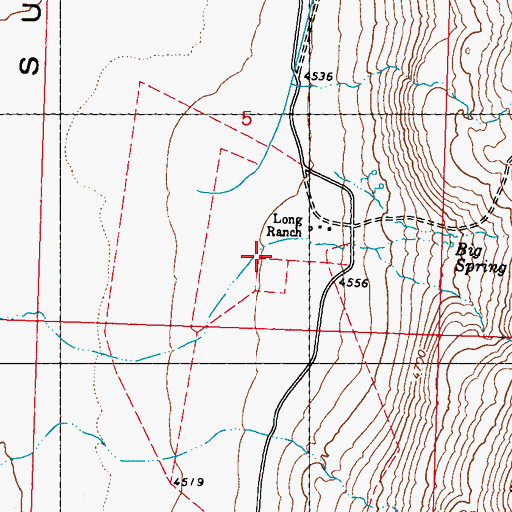 Topographic Map of Miller Ranch, NV
