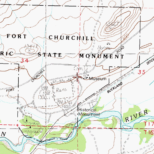 Topographic Map of Colonel Charles McDermitt Visitor Center Complex, NV