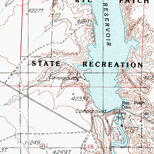 Topographic Map of Westside Boat Launch, NV