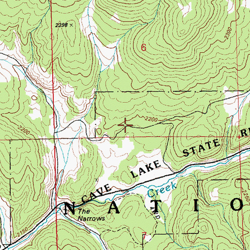 Topographic Map of Elk Flat Campground, NV