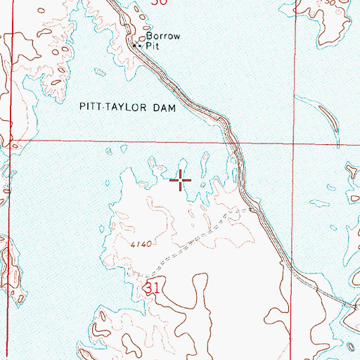 Topographic Map of Pitt-Taylor Cove, NV
