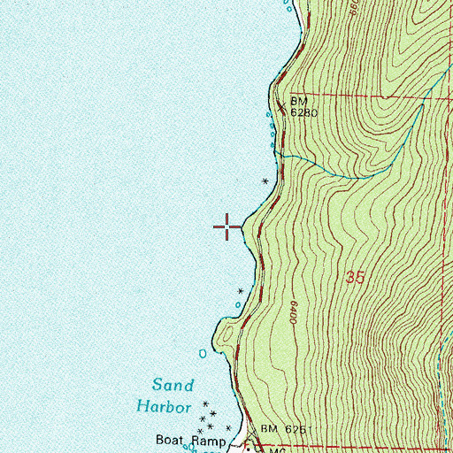 Topographic Map of Memorial Point, NV