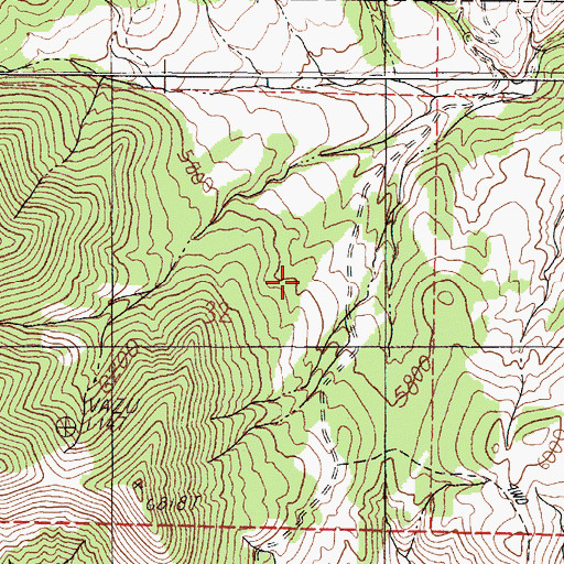 Topographic Map of Boyer Copper Mine, NV