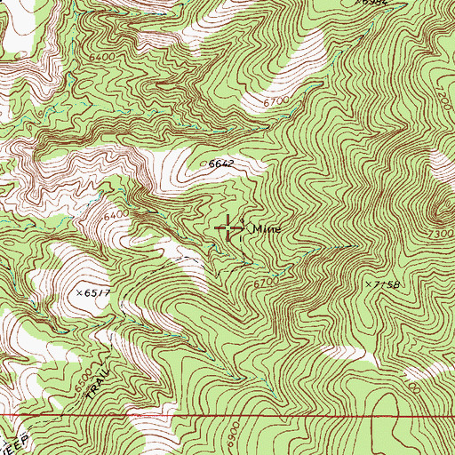 Topographic Map of Gold Trail Mine, NV