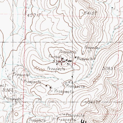 Topographic Map of Nezelda Mine, NV