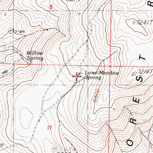 Topographic Map of Cove Meadow Mine, NV