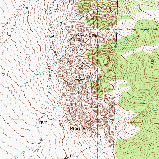 Topographic Map of Lakeview Mine, NV