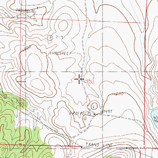 Topographic Map of Eldorado Canyon Quarry, NV