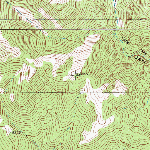 Topographic Map of Jett Mining District, NV