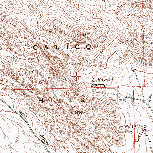 Topographic Map of Lost Lake, NV
