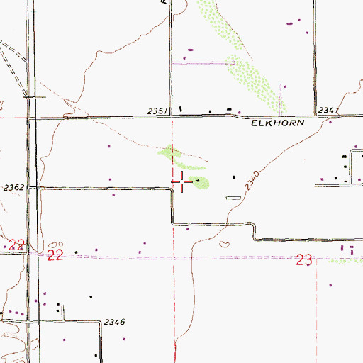 Topographic Map of Gilcrease Ranch, NV