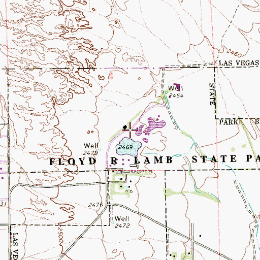 Topographic Map of Cottonwood Lake, NV