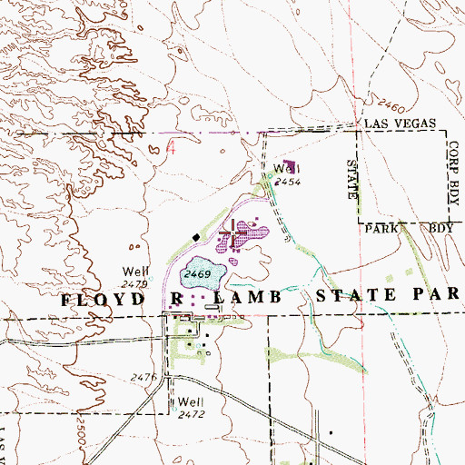 Topographic Map of Mulberry Lake, NV