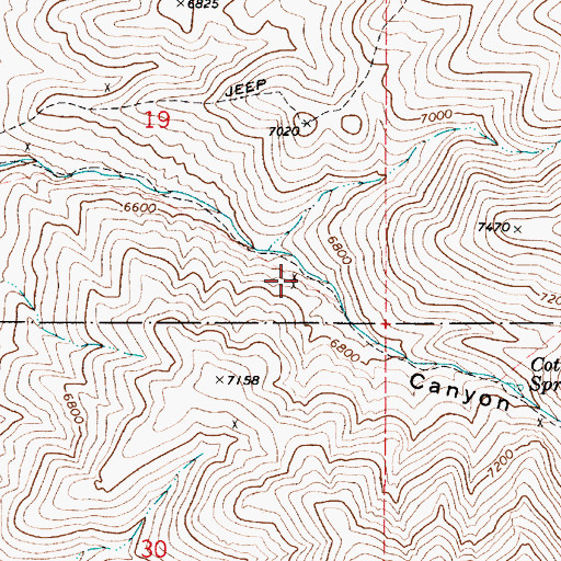 Topographic Map of Amador Mine, NV