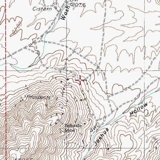 Topographic Map of Tip Top Mine, NV