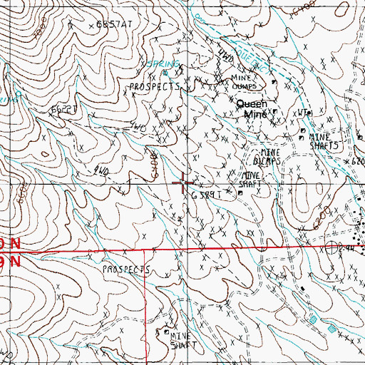 Topographic Map of Argenta Mine, NV
