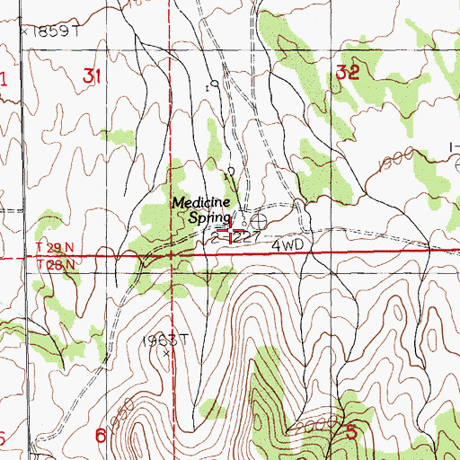 Topographic Map of Silver Butte Consolidated Mining Company Mill, NV