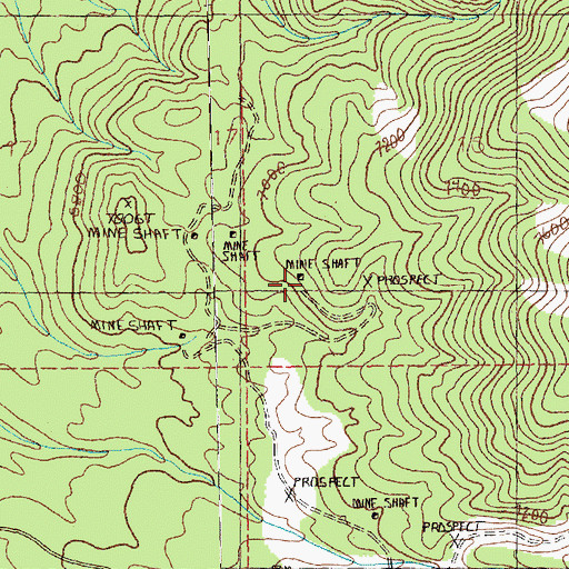 Topographic Map of Paramount Mine, NV