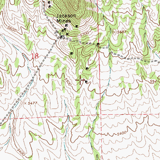 Topographic Map of Durham Mine, NV