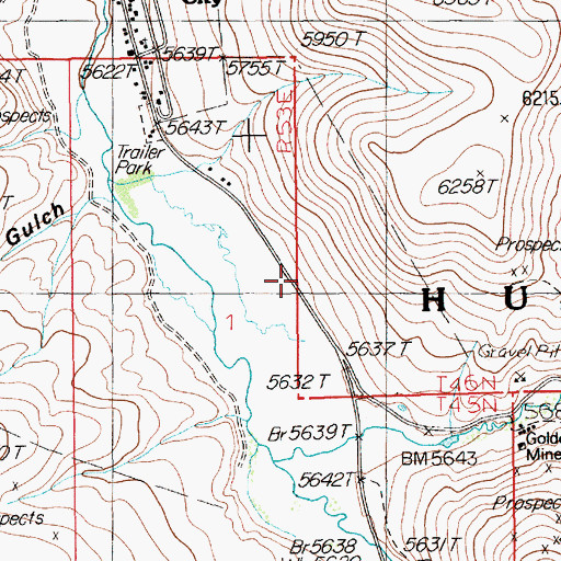 Topographic Map of Protection Mine, NV