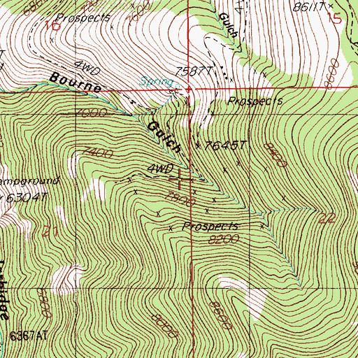 Topographic Map of O K Mine, NV