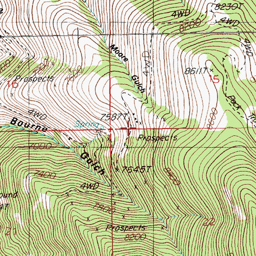 Topographic Map of Starlight Mine, NV