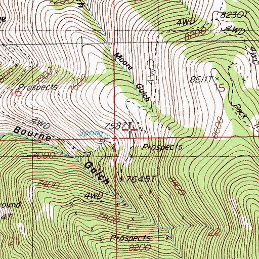 Topographic Map of Jarbidge Mine, NV