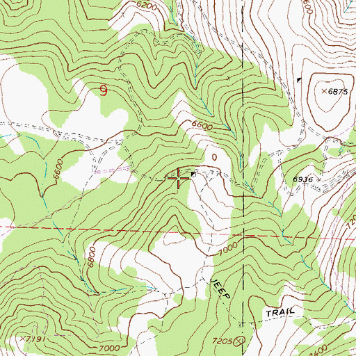 Topographic Map of Granite Hill Mine, NV