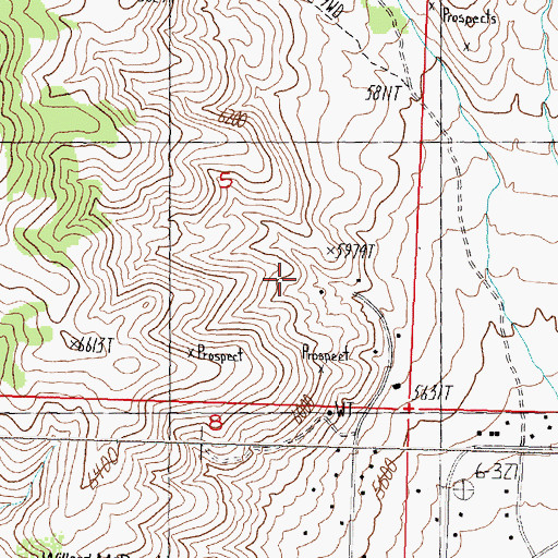 Topographic Map of Monitor Mine, NV