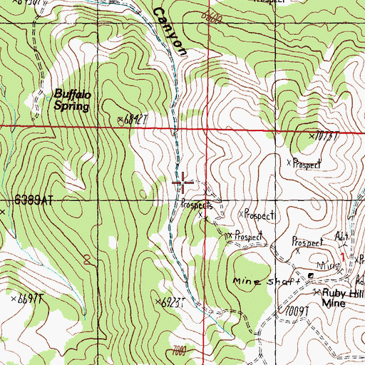 Topographic Map of Duval Mine, NV