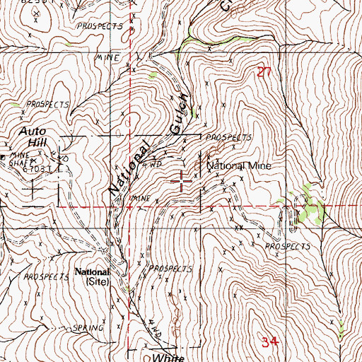 Topographic Map of Hatch Mine, NV