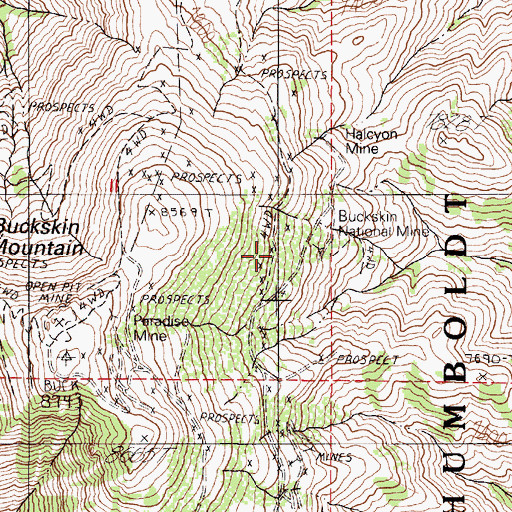 Topographic Map of McCormick Mine, NV