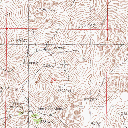 Topographic Map of Black Jack Mine, NV