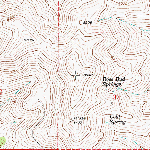 Topographic Map of Telegraph Peak, NV