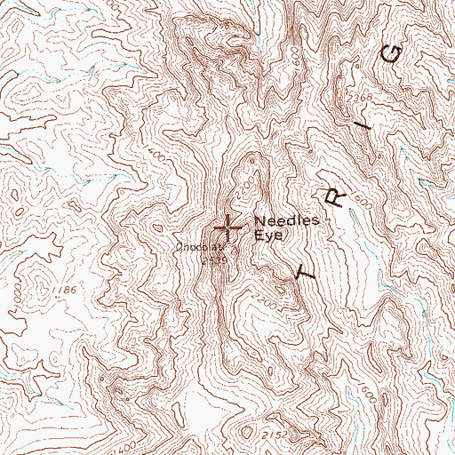 Topographic Map of Needles Eye, AZ