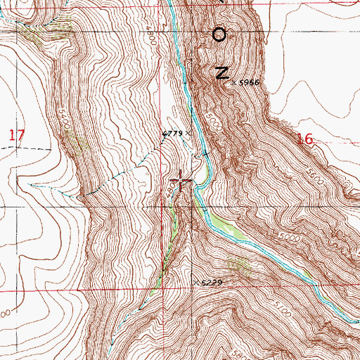 Topographic Map of Triplet Canyon, ID