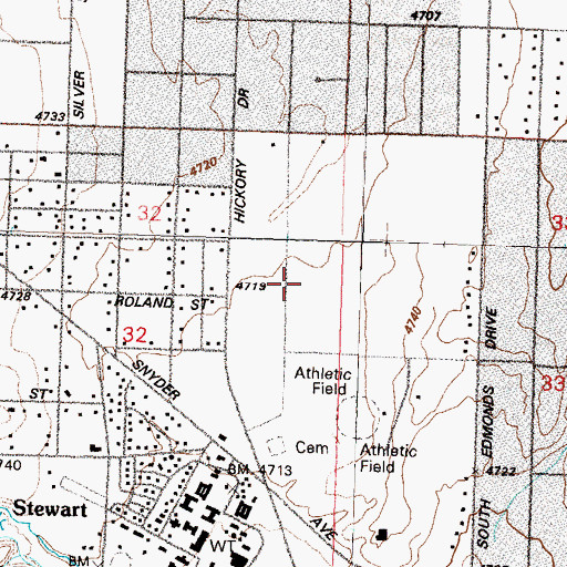 Topographic Map of Parker Airport (historical), NV