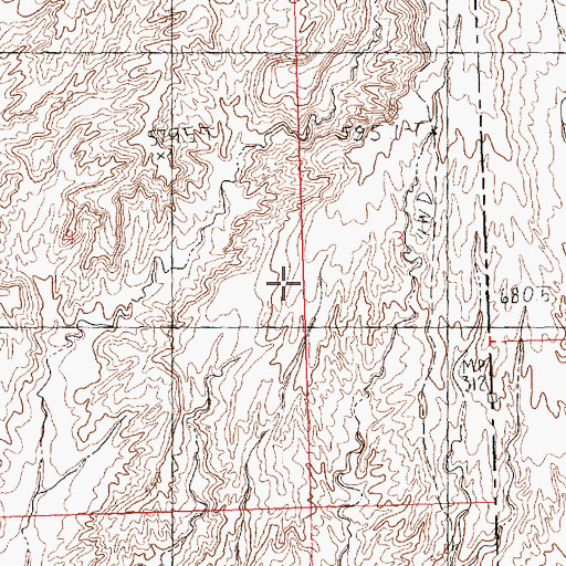 Topographic Map of Mesquite Airport, NV