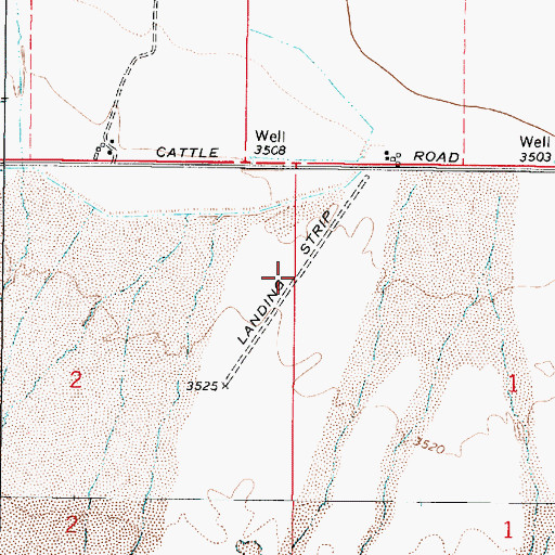 Topographic Map of Oxbow Geothermal Landing Strip (historical), NV