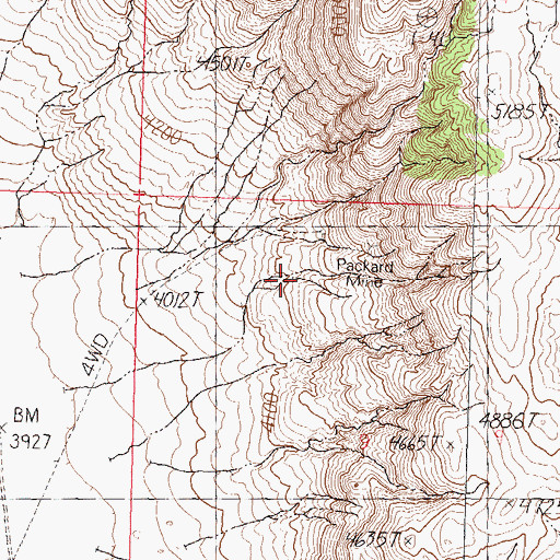 Topographic Map of Sano Mine, NV