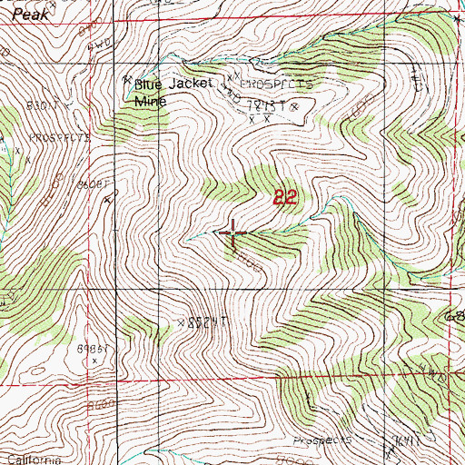 Topographic Map of Humboldt Mine, NV