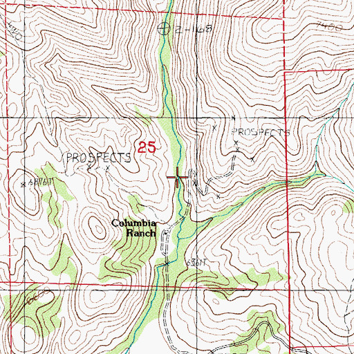 Topographic Map of Big Four Mine, NV