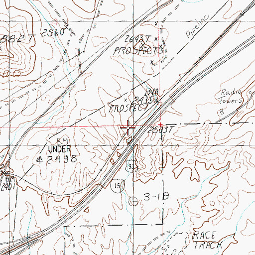 Topographic Map of Apex Summit, NV