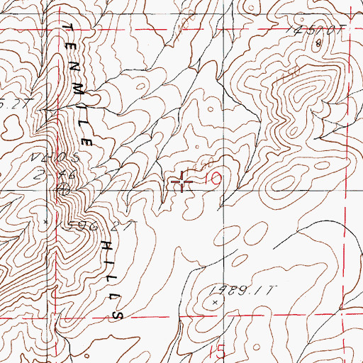 Topographic Map of Ten Mile Mining District, NV